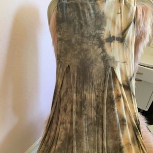 surf gypsy boho maxi slit skirt